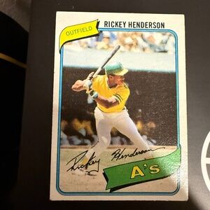 1980 topps Ricky Henderson Rookie card